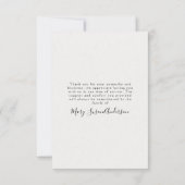 Floral Foto Funeral Memorial Dank je Kaart (Achterkant)