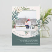 Floral foto van Merry kerstWaterverf Pas getrouwd (Staand voorkant)