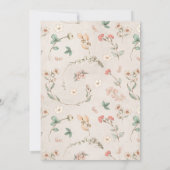  Floral Fox Gender Neutral Baby shower Kaart (Achterkant)