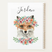 Floral Fox | Jouw namen toevoegen Planner (Achterkant)