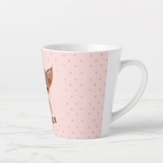 Floral Fox Latte Mok (Rechts)