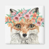 Floral Fox Magneet (Voorkant)