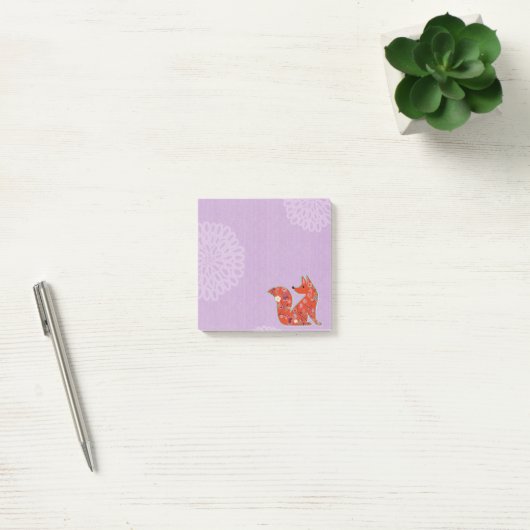 Floral Fox Post-It Notes (Kantoor)