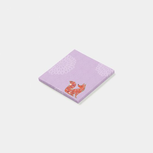 Floral Fox Post-It Notes (Schuin)
