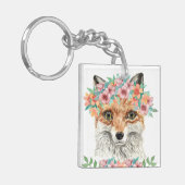 Floral Fox Sleutelhanger (Voorkant Links)