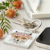 Floral Fox Sleutelhanger (Voorkant Rechts)