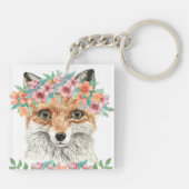 Floral Fox Sleutelhanger (Achterkant)
