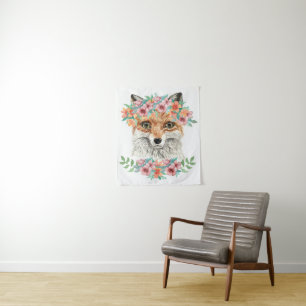 Floral Fox Wandkleed