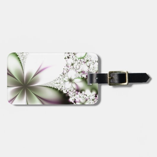 Floral Fractal Art Bagagelabel (Voorkant horizontaal)