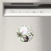 Floral Fractal Art Magneet (Insitu (Vaatwasser))