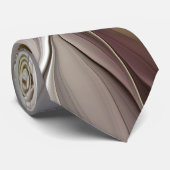 Floral Fractal, Fantasevloer met grondkleuren Stropdas (Opgerold)