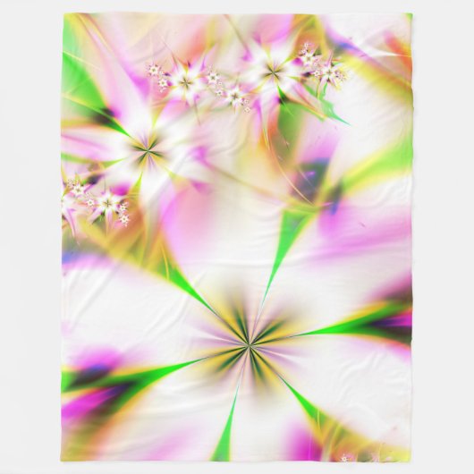 Floral fractal fleece deken (Voorkant)