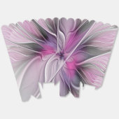 Floral Fractal Modern Abstract Bloemroze grijs Bedankdoosjes (Ongevouwen)