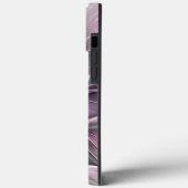 Floral Fractal Modern Abstract Bloemroze grijs Case-Mate iPhone Case (Achterkant / Links)