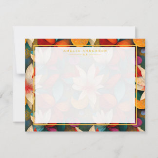 Floral Frame Note Card Kaart