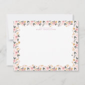 Floral Frame Nursery  Note Card Kaart (Voorkant)