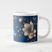 Floral Frame With Custom Name Extra Grote Beker (Rechts)