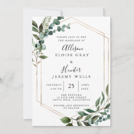 Floral Framed Invitation Kaart