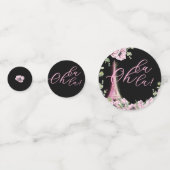 Floral français Oh la la Douche Table Confetti (Derrière)