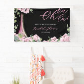Floral français Oh la la Fête des mariées Bannière (En situation)