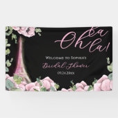 Floral français Oh la la Fête des mariées Bannière (Horizontal)