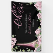 Floral français Oh la la Fête des mariées Bannière (Vertical)