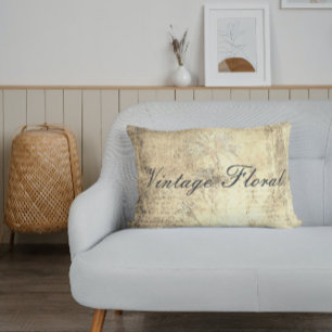  Floral Frans land Cozy Grunge Pouf Kussen