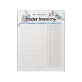 Floral Freezer Inventory Blue Notitieblok (Gedraaid)