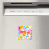 Floral Fridge Magnet Magneet (Insitu (Vaatwasser))