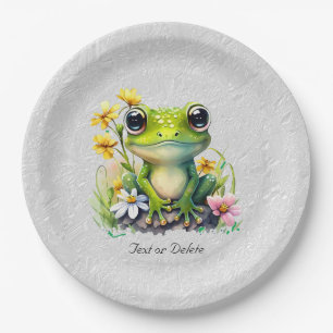 Floral Frog Paper Bord