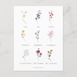 Floral Fruit of the Spirit Galatians 5 Briefkaart