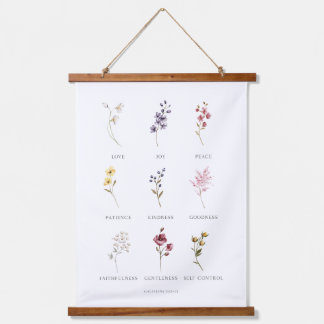 Floral Fruit of the Spirit Galatians 5 Poster Hang Hangend Wandkleed