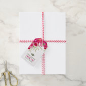 Floral Fuchsia Green Afstuderen dank u Cadeaulabel (Met Touw)