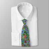 "Floral Fun #2" Flower Garden Cravate (Attaché)