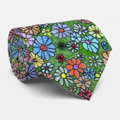 "Floral Fun #2" Flower Garden Cravate (Roulé)