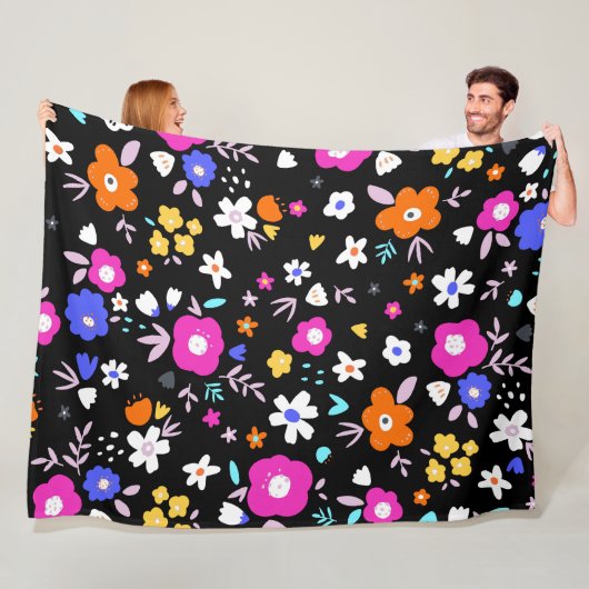 Floral Fun 60x80 Fleece Deken (In situ)