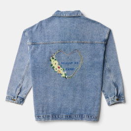 Floral Fun Mode Denim Jas Denim Jacket