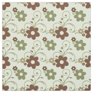 Floral Fun Retro Groen Stof