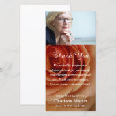 Floral funèbre commémoratif de Merci de sympathie (Devant / Derrière)