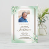 Floral Funeral Announcement Aankondiging (Staand voorkant)