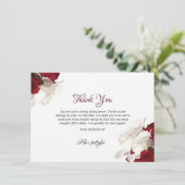 Floral Funeral Hartelijk dank Bedankkaart (Staand voorkant)