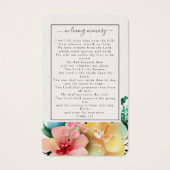 Floral Funeral Memorial Foto Prayer Kaart (Achterkant)