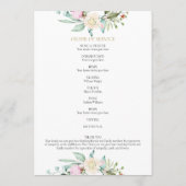 Floral Funeral Memorial Order of Service Programma (Achterkant)