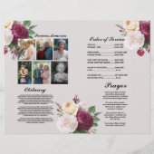 Floral Funeral Order of Service Viering Leven Flyer (Achterkant)