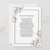 Floral Funeral Prayer Card Sjabloon (Achterkant)