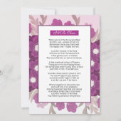 Floral Funeral Prayer Card Sjabloon (Achterkant)