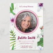 Floral Funeral Program Card Template Programma (Voorkant)
