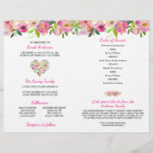 Floral Funeral Program Order of Service Flyer (Achterkant)