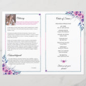 Floral Funeral Programme Sjabloon (Achterkant)