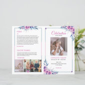 Floral Funeral Programme Sjabloon (Staand voorkant)